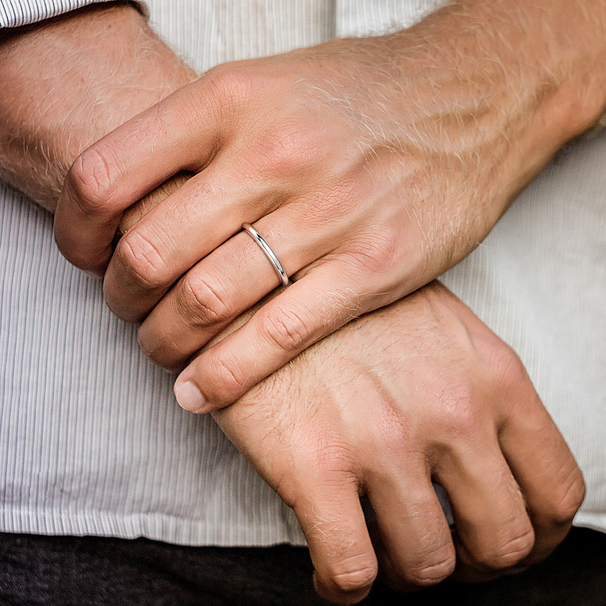 Shallow Court Plain Wedding Band