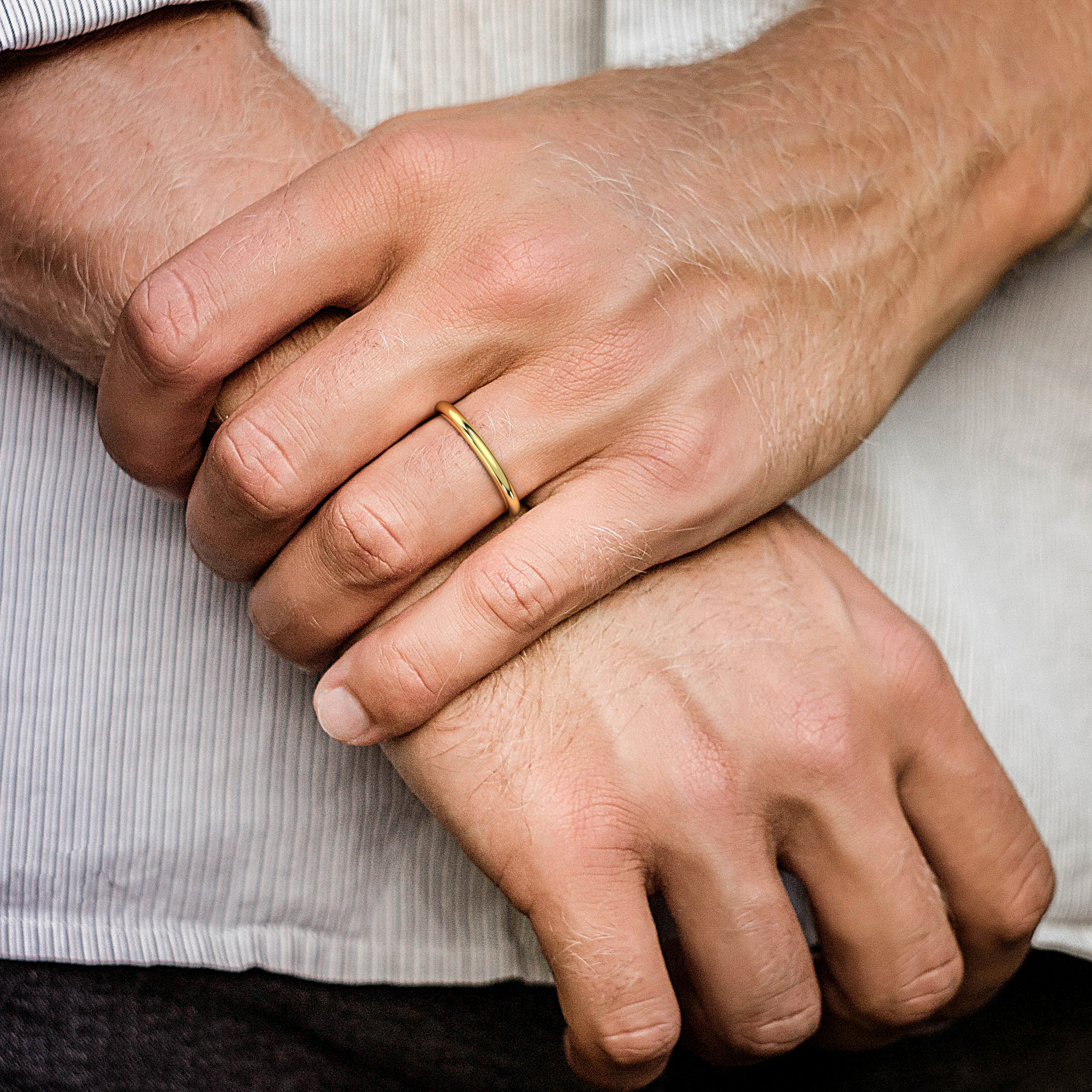 Shallow Court Plain Wedding Band