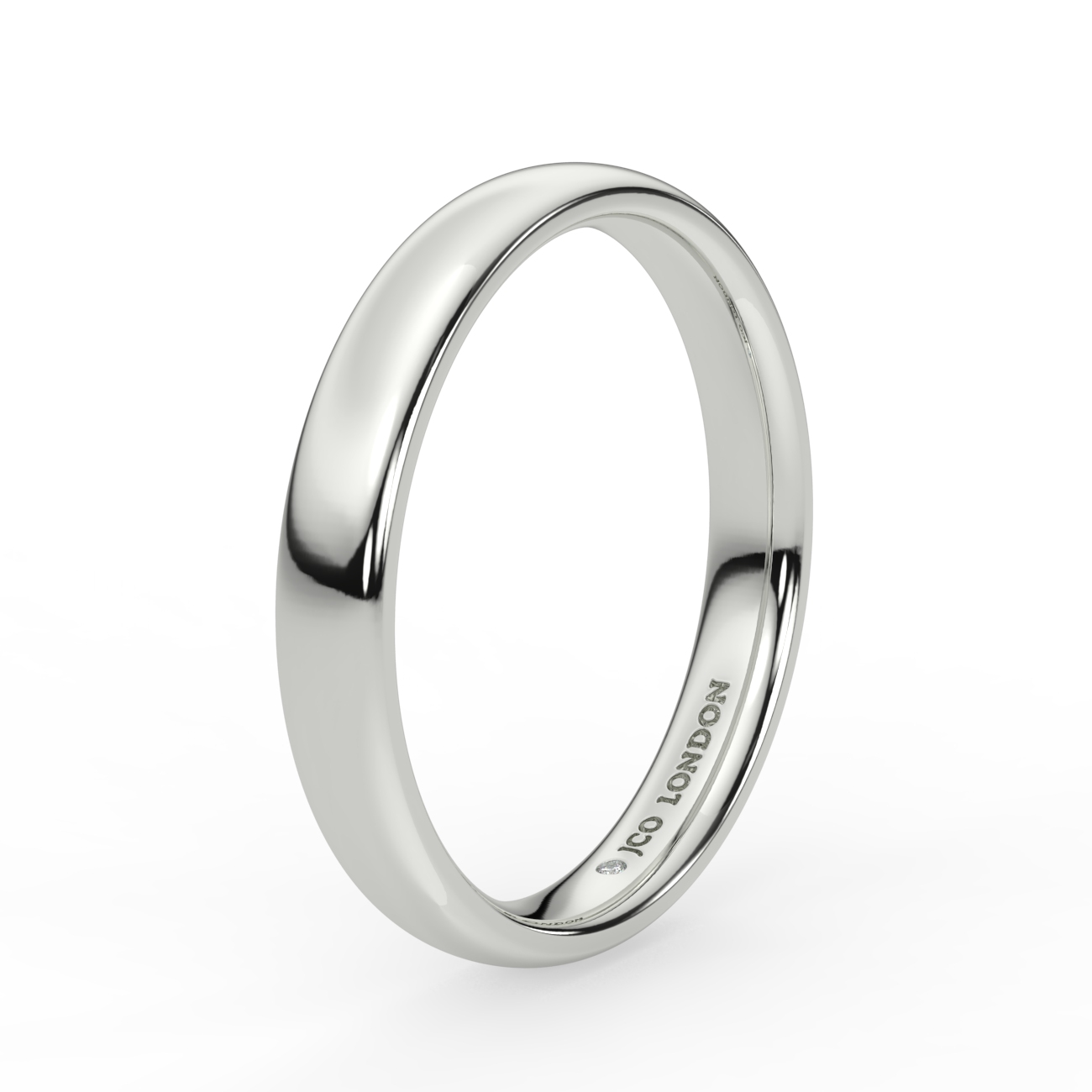 Shallow Court Plain Wedding Band