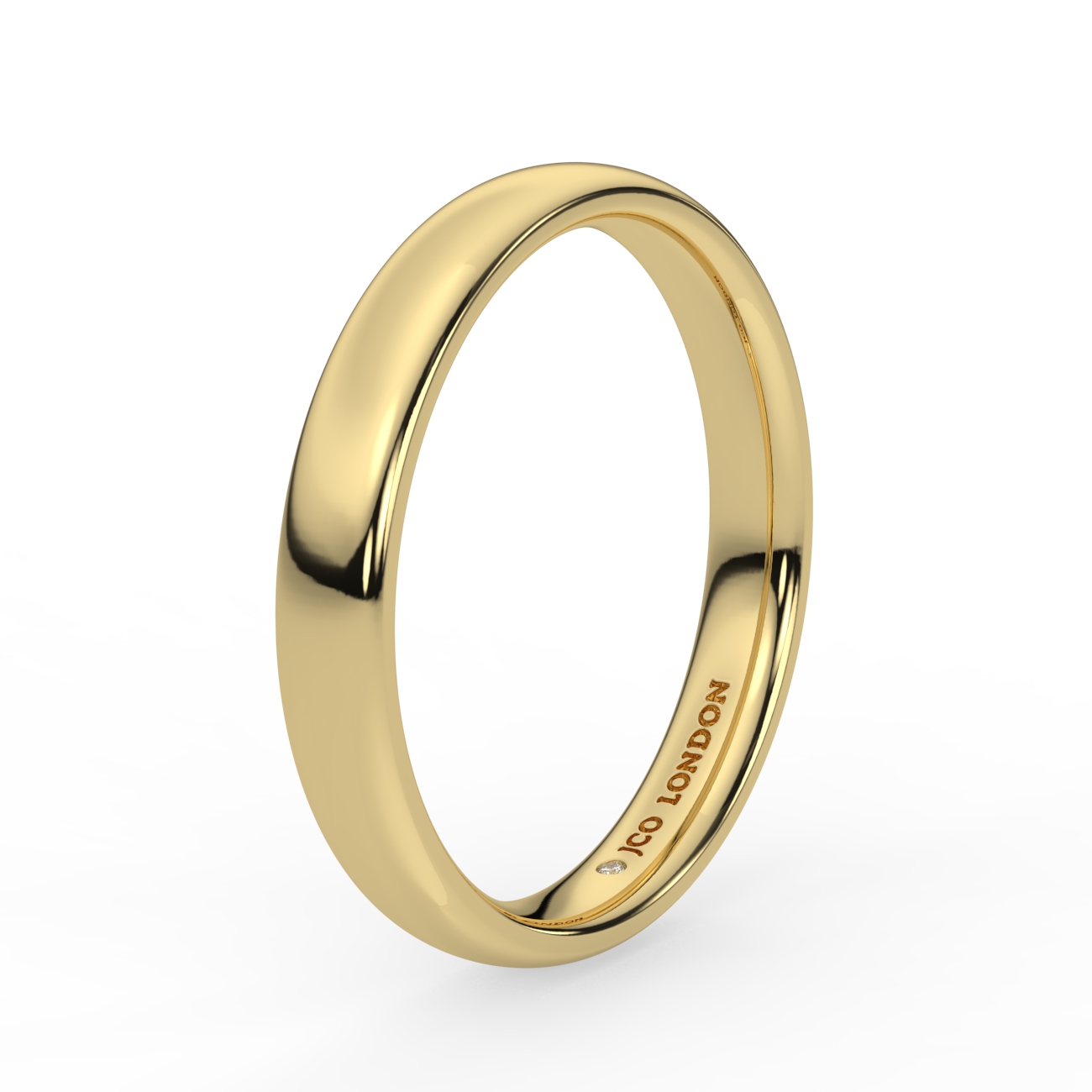 Shallow Court Plain Wedding Band