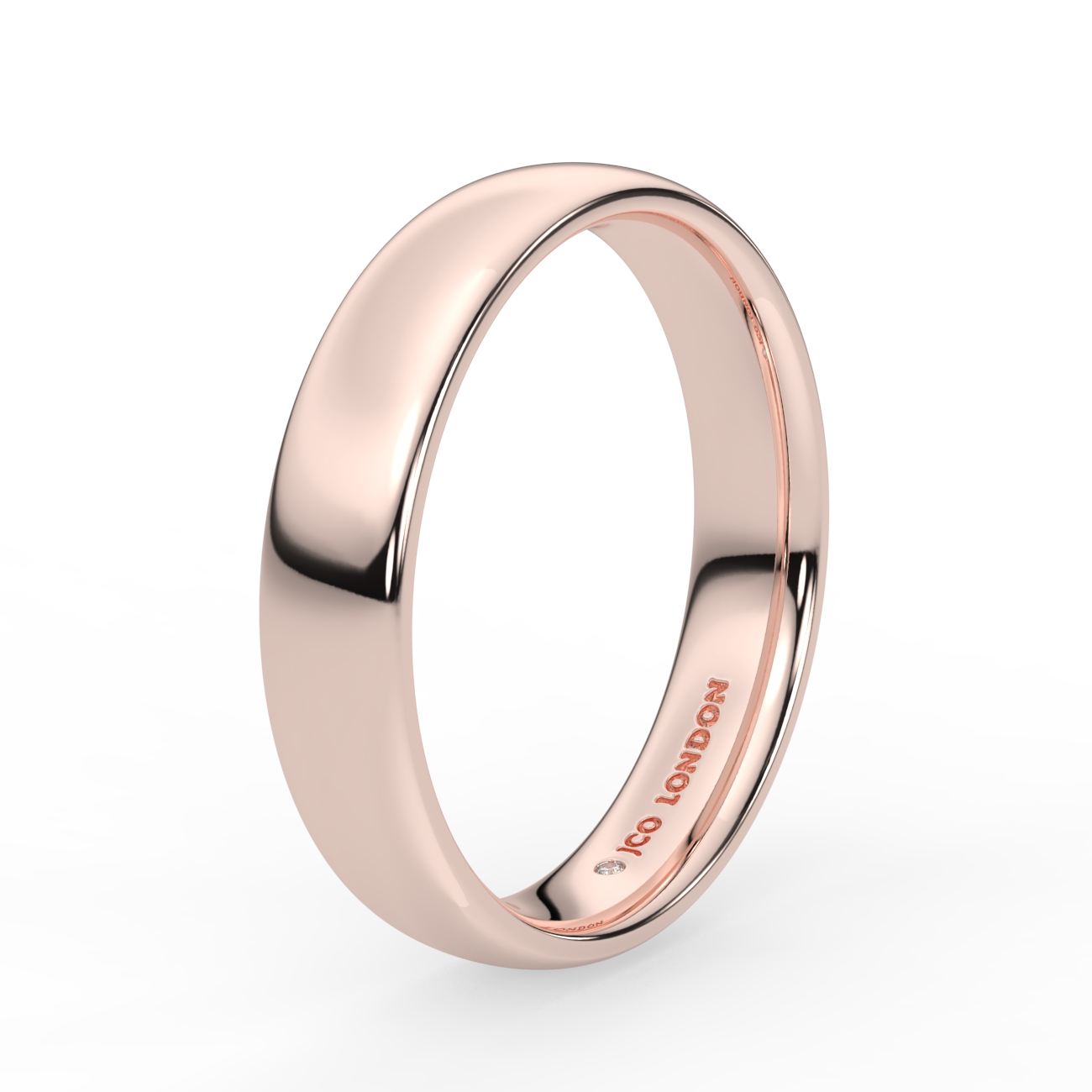 Shallow Court Plain Wedding Band