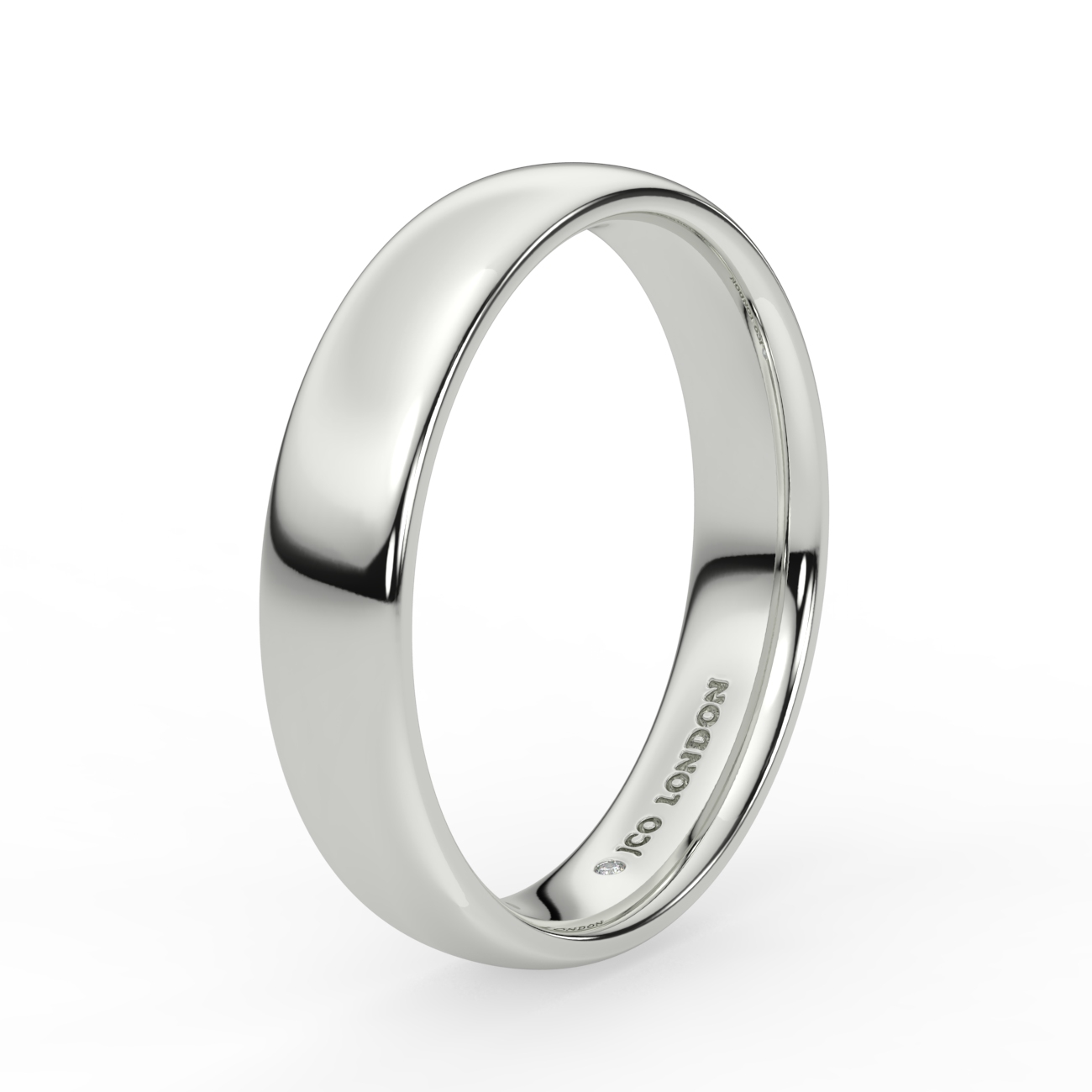 Shallow Court Plain Wedding Band