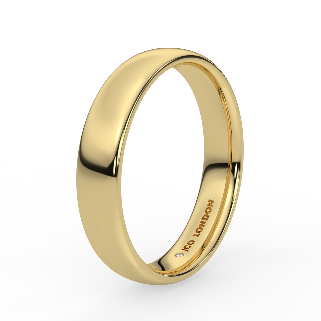 Shallow Court Plain Wedding Band