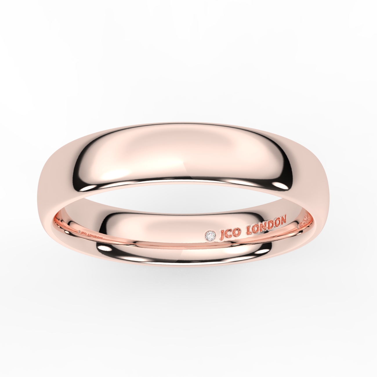 Shallow Court Plain Wedding Band