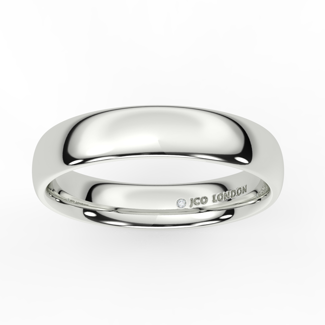 Shallow Court Plain Wedding Band