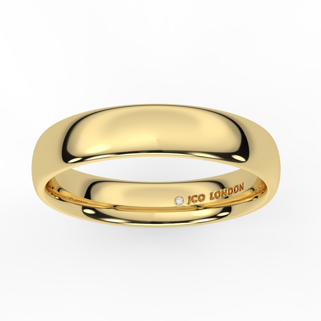 Shallow Court Plain Wedding Band