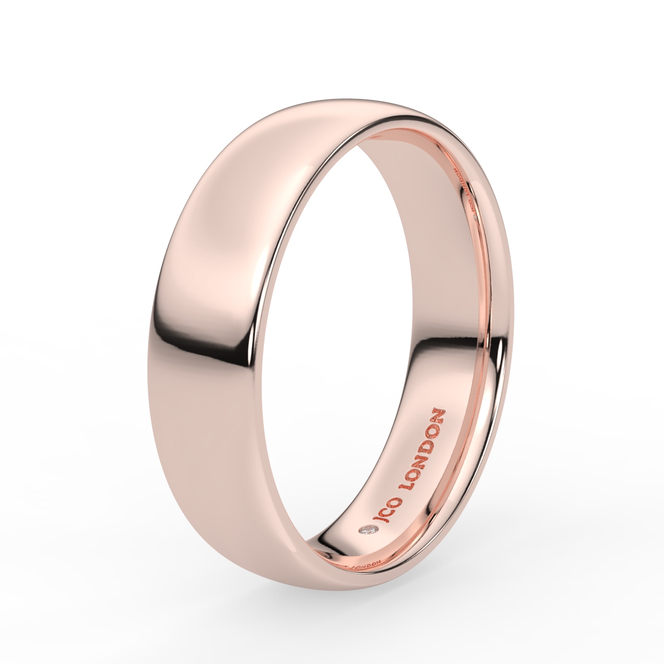 Shallow Court Plain Wedding Band