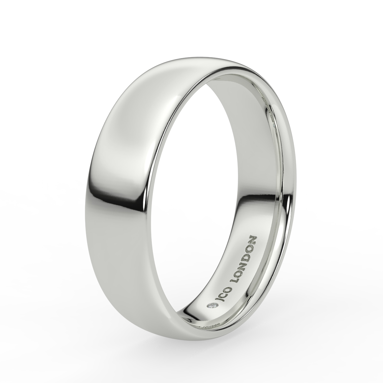 Shallow Court Plain Wedding Band