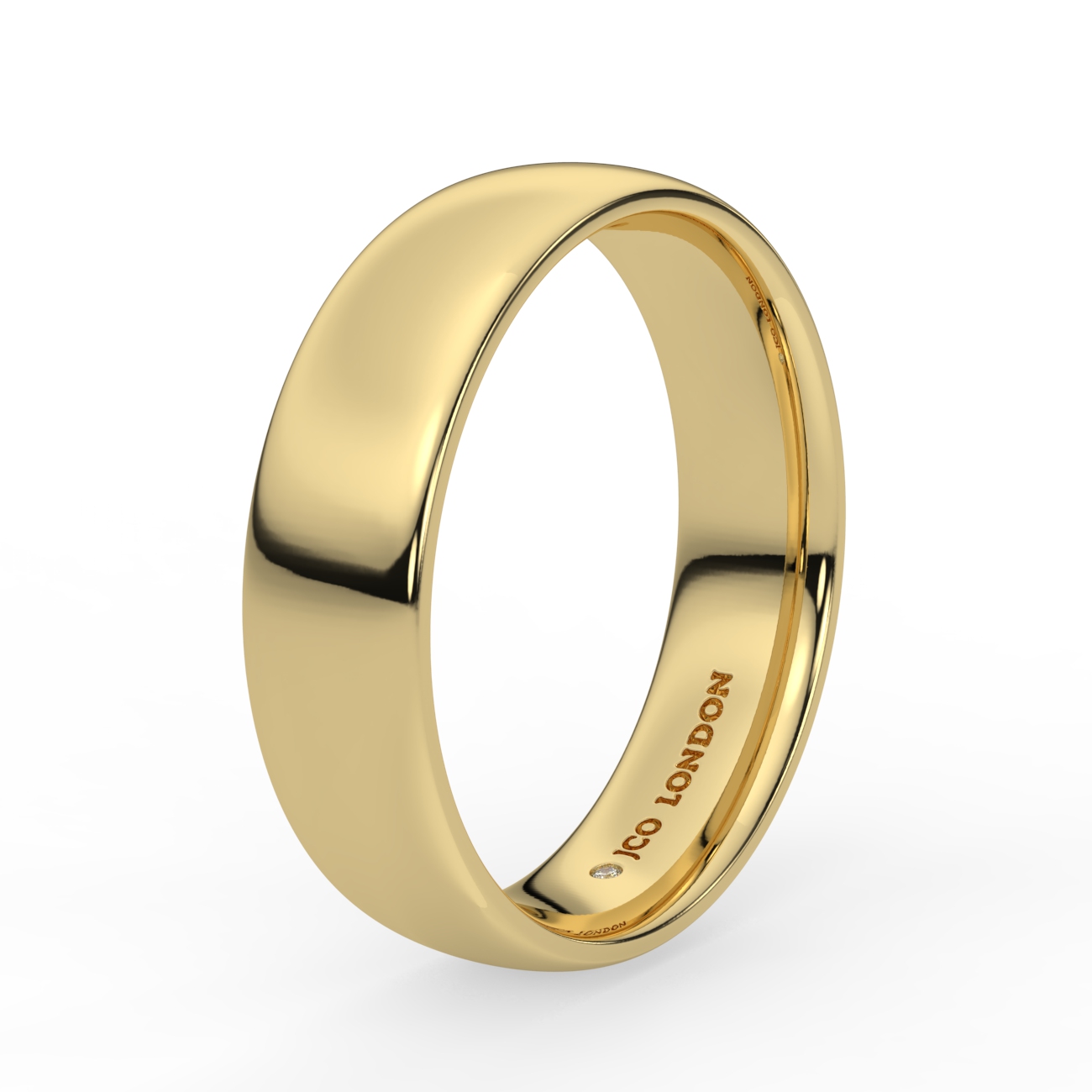 Shallow Court Plain Wedding Band