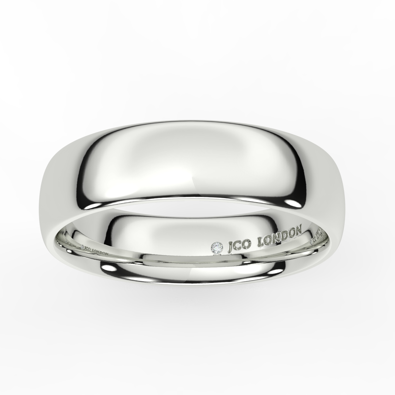 Shallow Court Plain Wedding Band