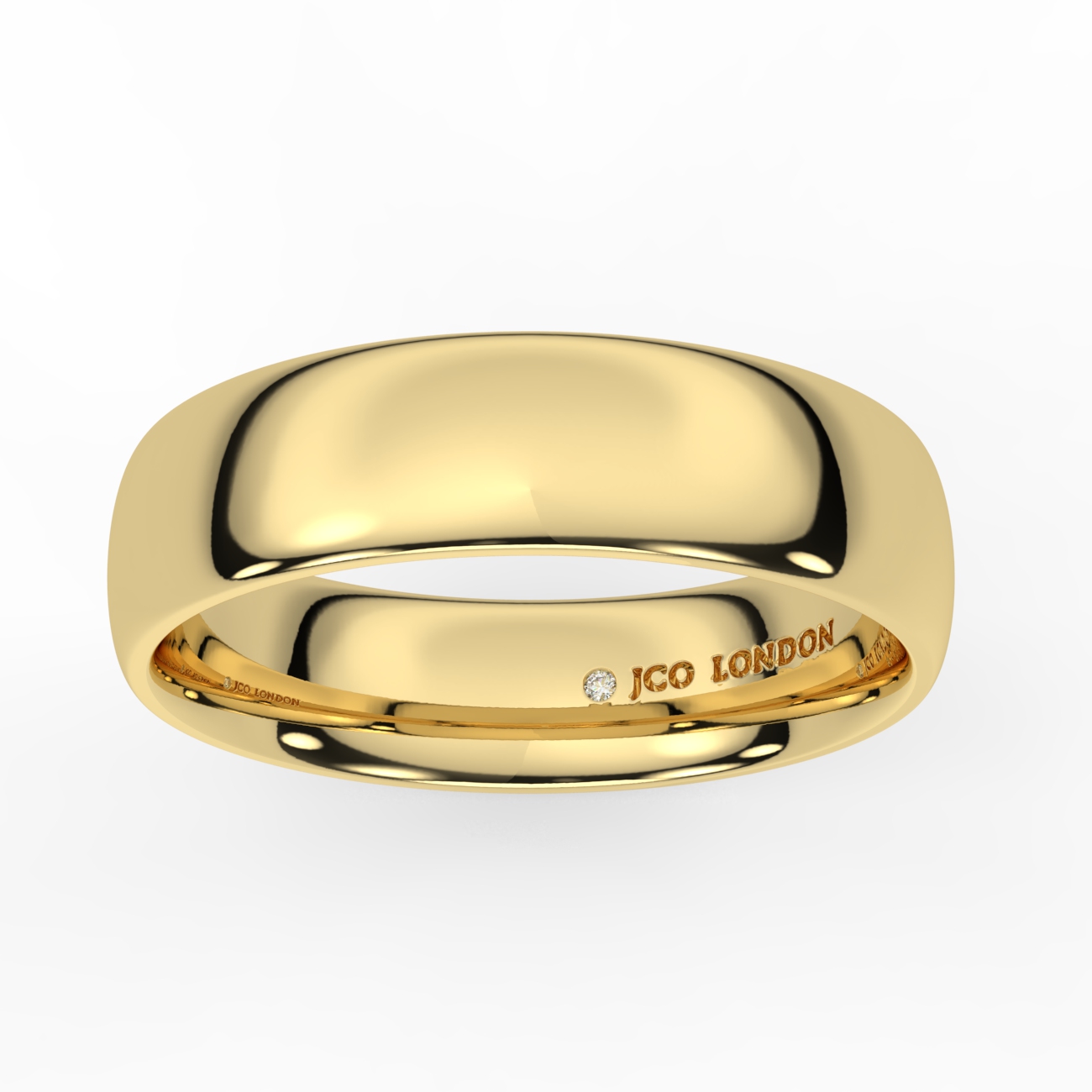 Shallow Court Plain Wedding Band