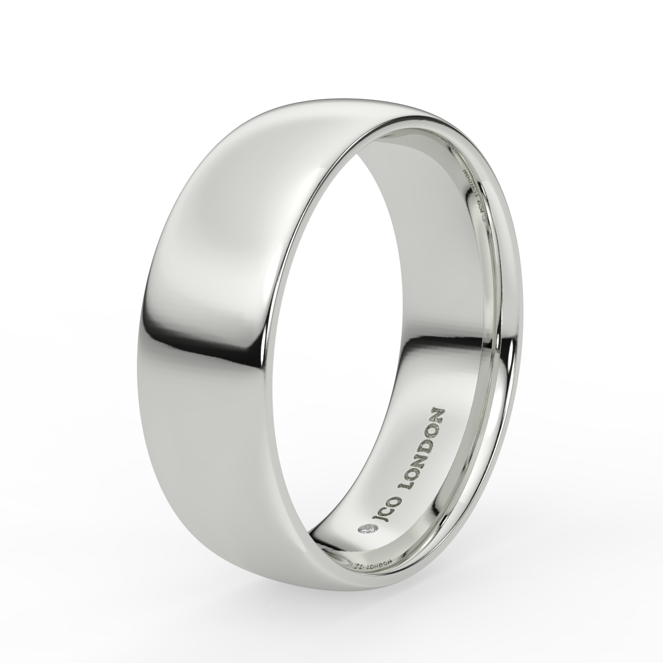Shallow Court Plain Wedding Band