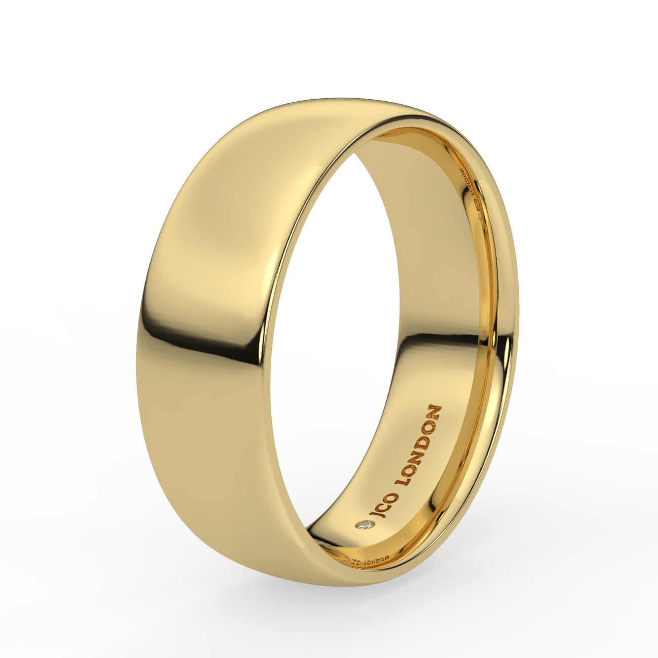 Shallow Court Plain Wedding Band