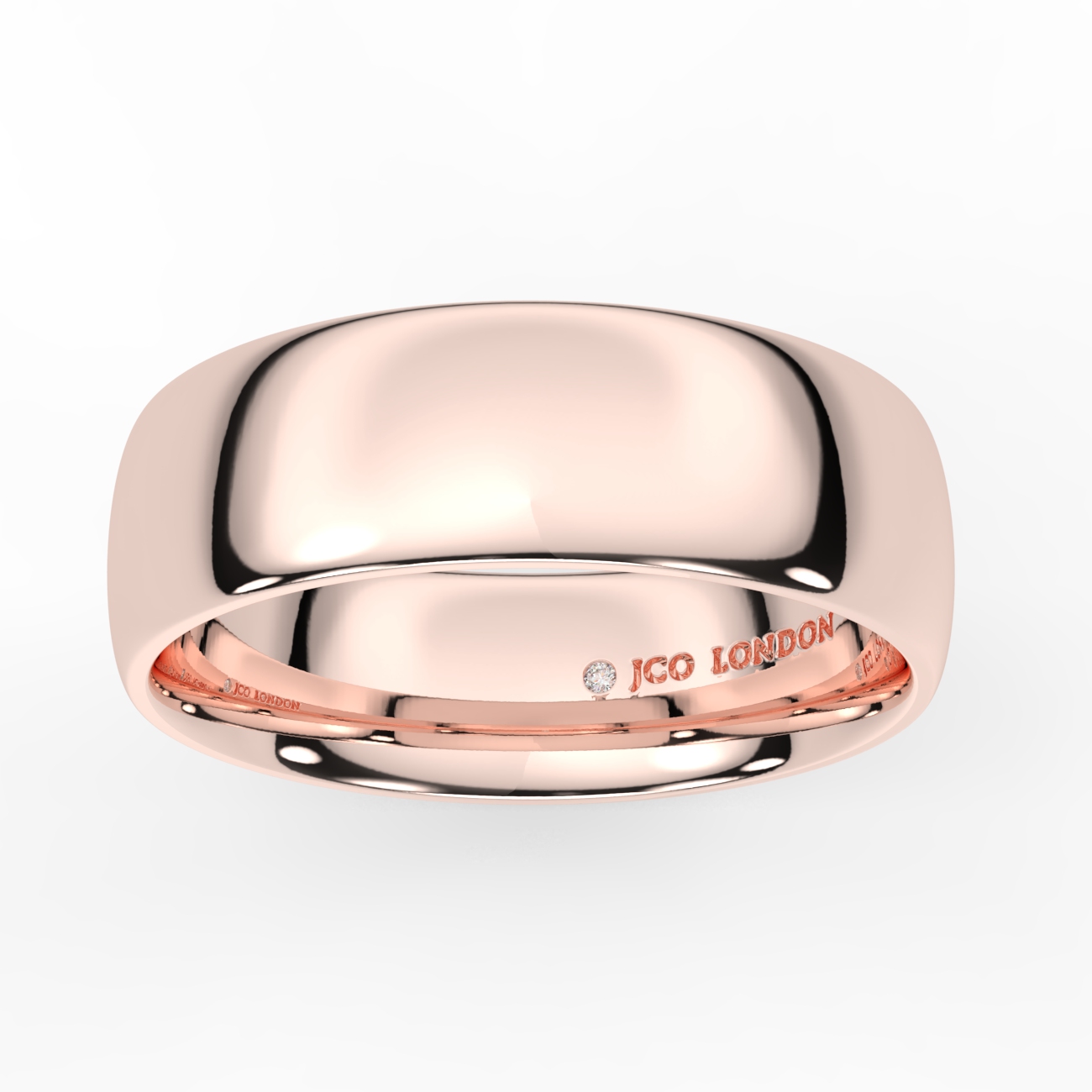 Shallow Court Plain Wedding Band