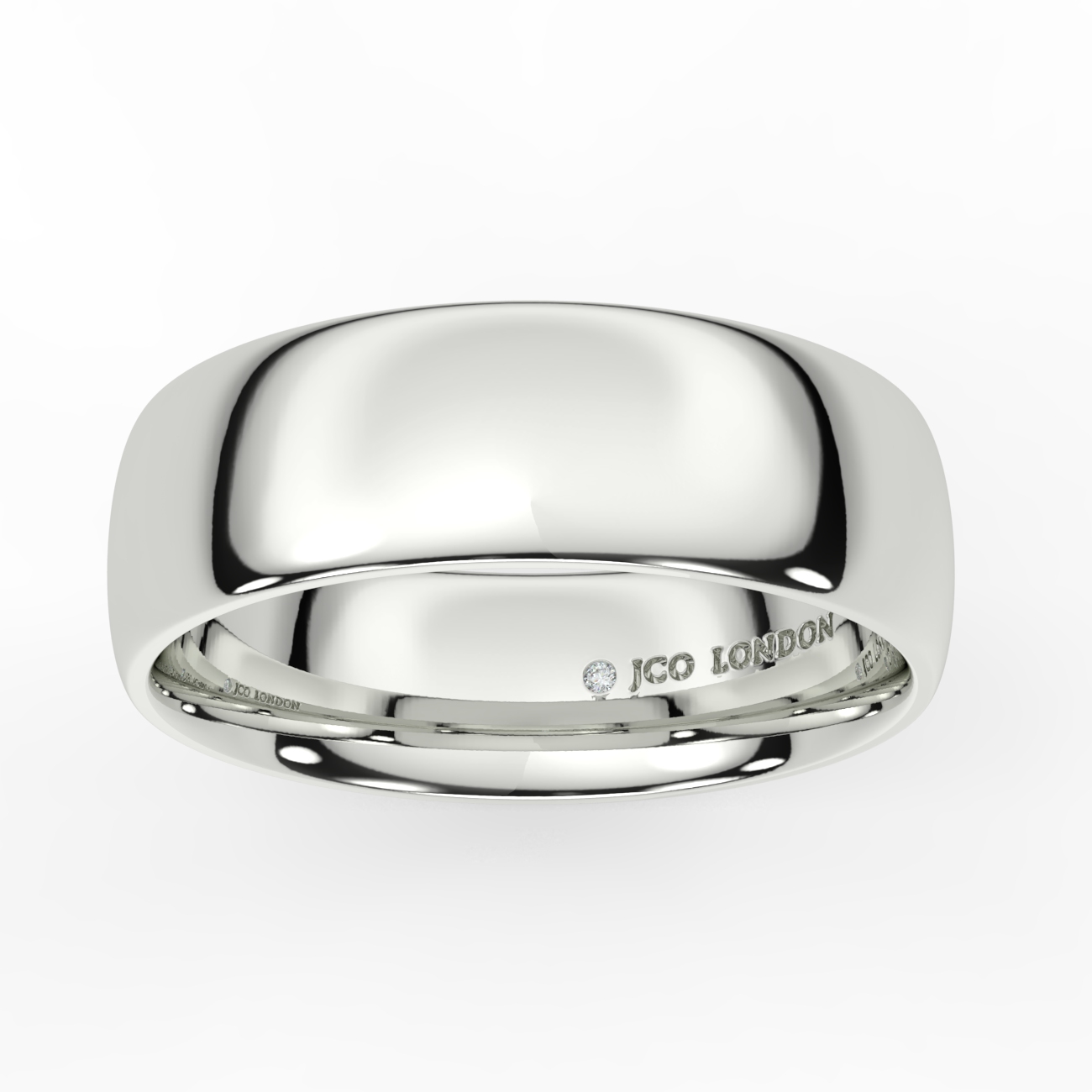 Shallow Court Plain Wedding Band
