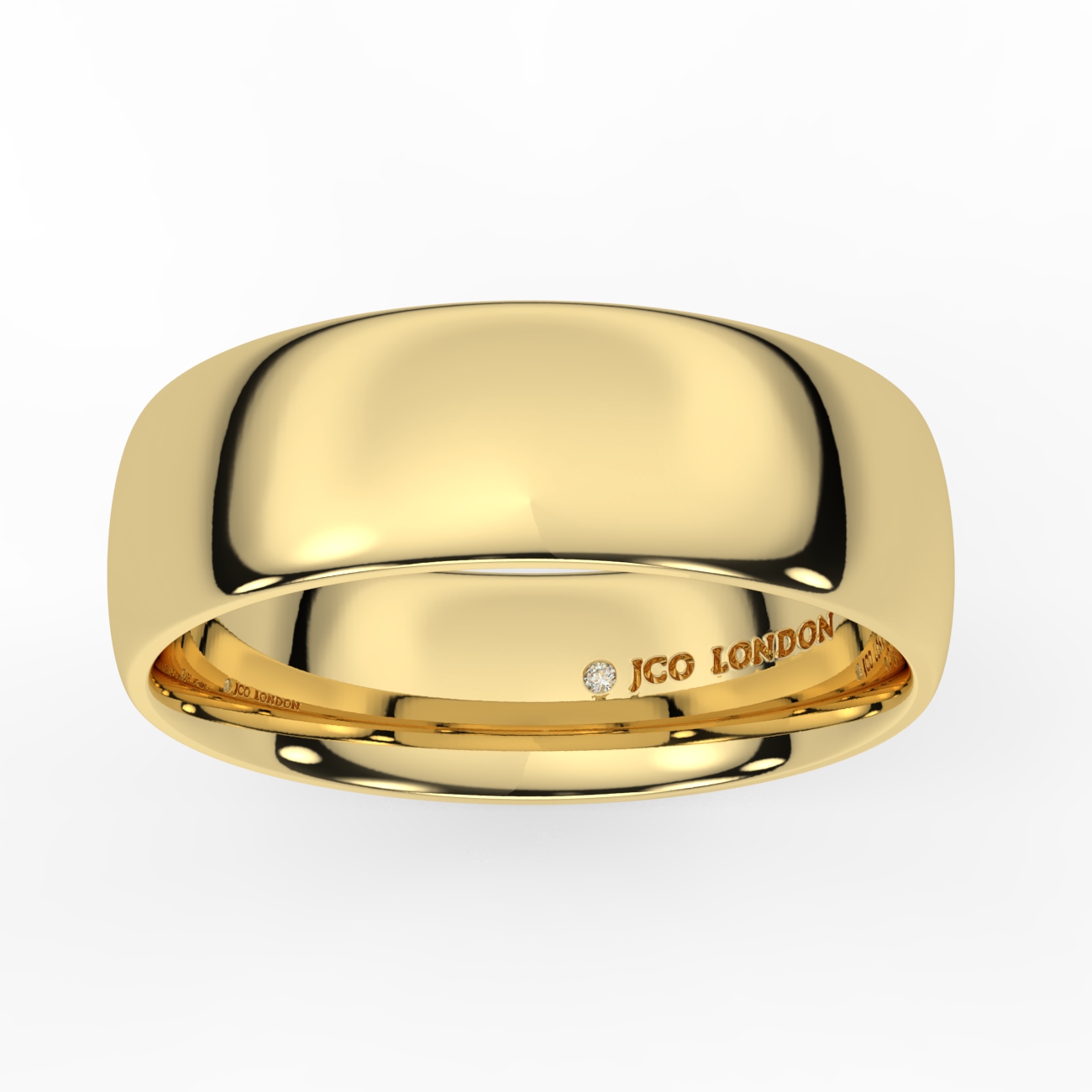 Shallow Court Plain Wedding Band